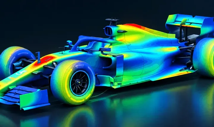 Pressure contours from the Fluent solution
